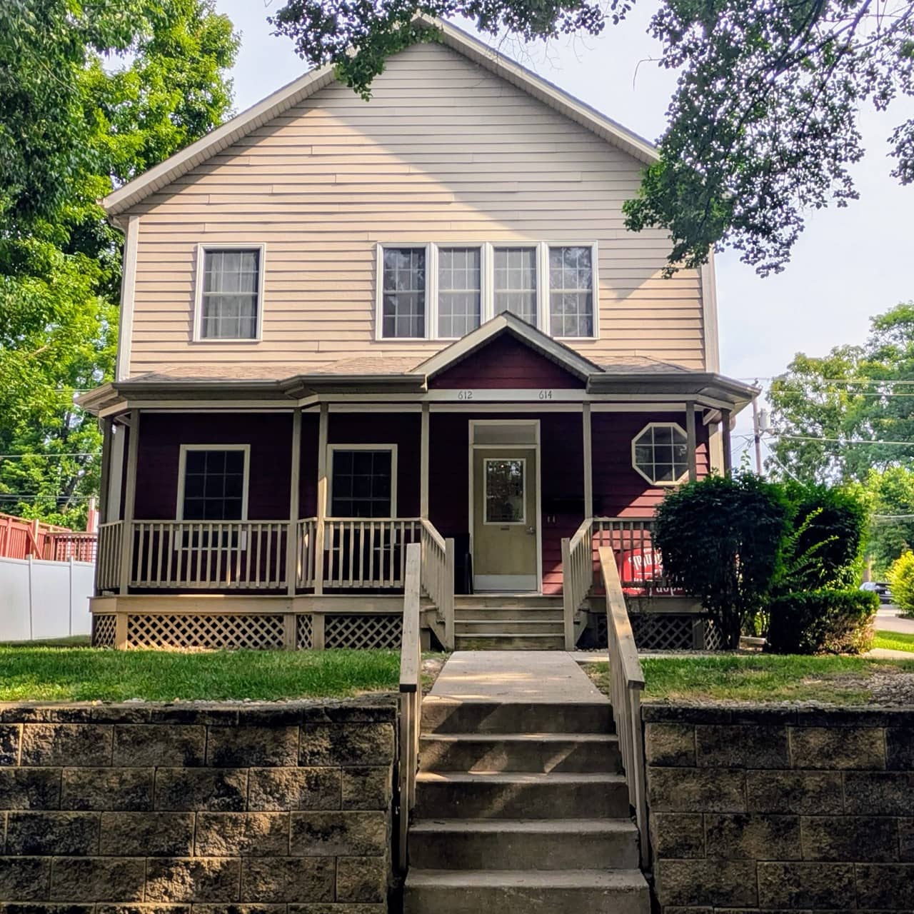 Higdon Law Office, 612 West Kirkwood Avenue, Bloomington Higdon Law office building at 612 West Kirkwood Ave, Bloomington, with front porch